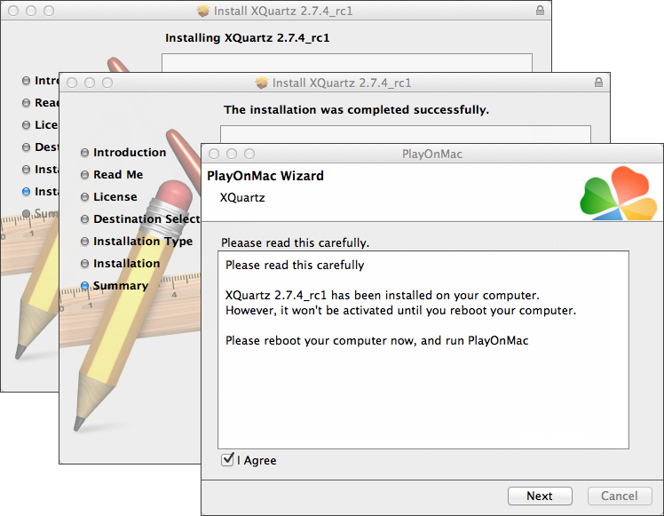 Completing XQuartz installation Completing XQuartz installation